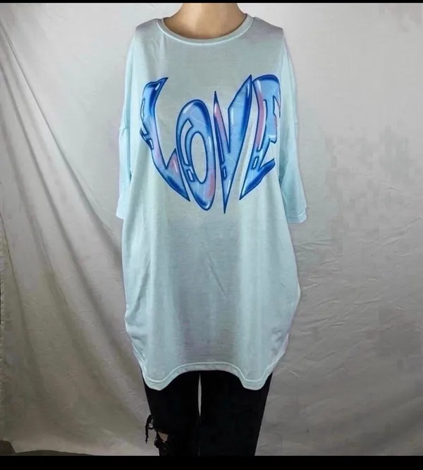 NEW Heart Tshirt Blue - Image 3