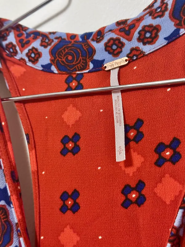 Charlotte boho mixed print sleeveless tunic top - Image 3