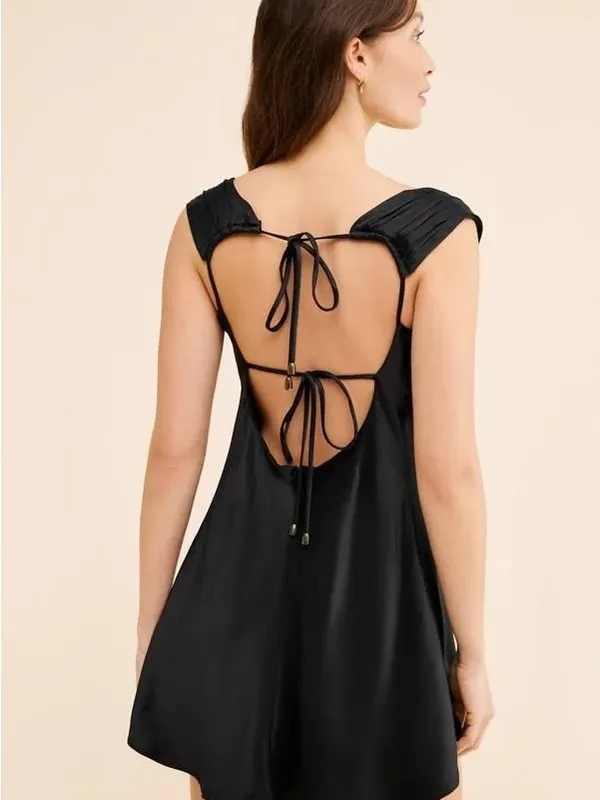 Free people Stella mini dress size small satin - Image 2