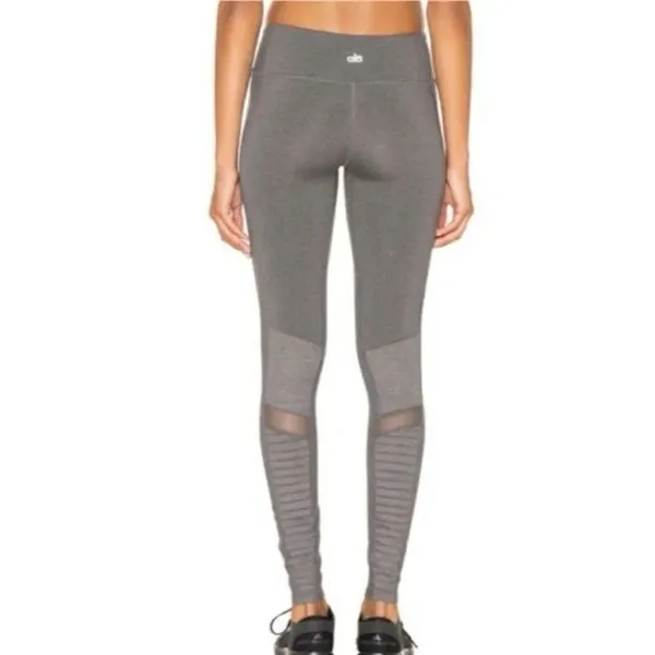 ✨Alo Yoga Moto Sz Large Leggings Heathered Grey✨ - Image 4