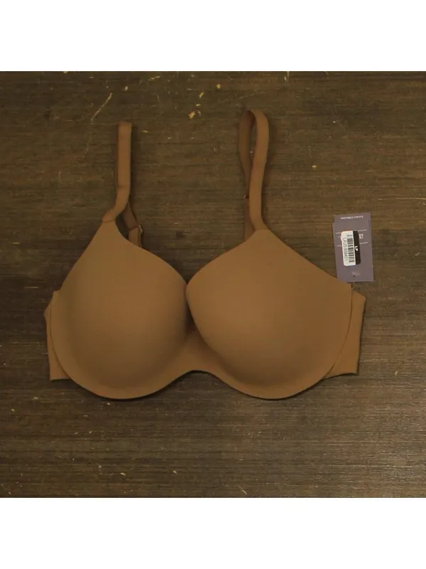 NWT Auden Womens Luxe Stretch Comfort Wire Demi Bra 94266710 Caramel Brown 38C - Image 2