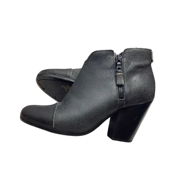Rag & Bone Margot Black Distressed Leather Booties - Image 3