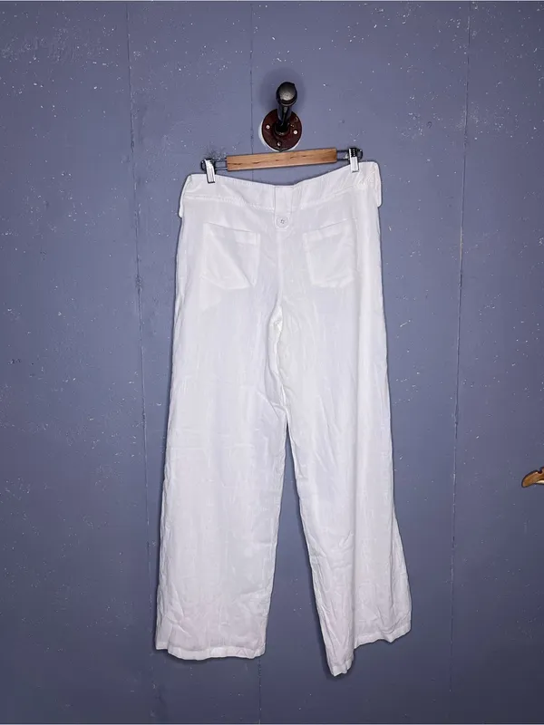 Princess Polly Pedra Linen Blend Wide Leg Pants Size 8 - Image 5