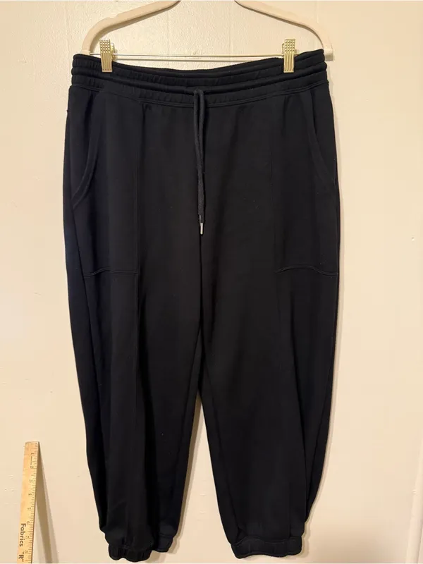 Scoop Women’s Black Drawstring Jogger Pants L - Image 2