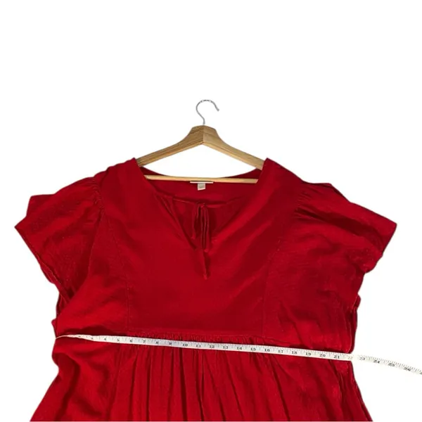 Knox Rose Red Babydoll Dress XXL Tiered Ruffle Coquette Romantic Boho - Image 7