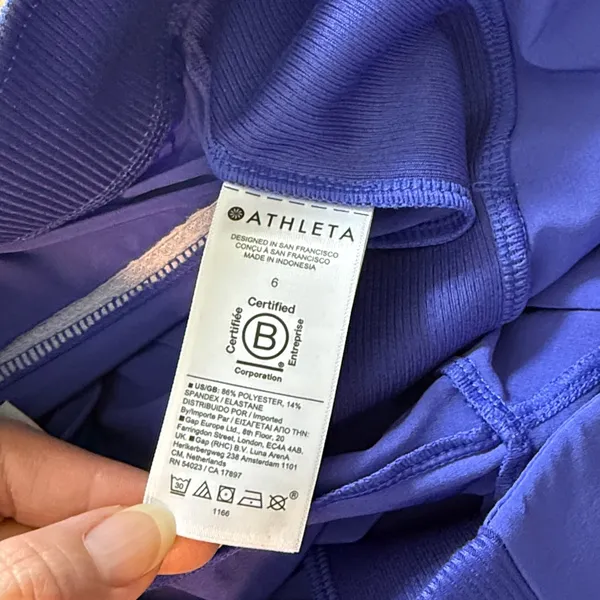Athleta Brooklyn Ankle High-Rise Blue Casual Activewear Pull On Pant, 6 - Image 9