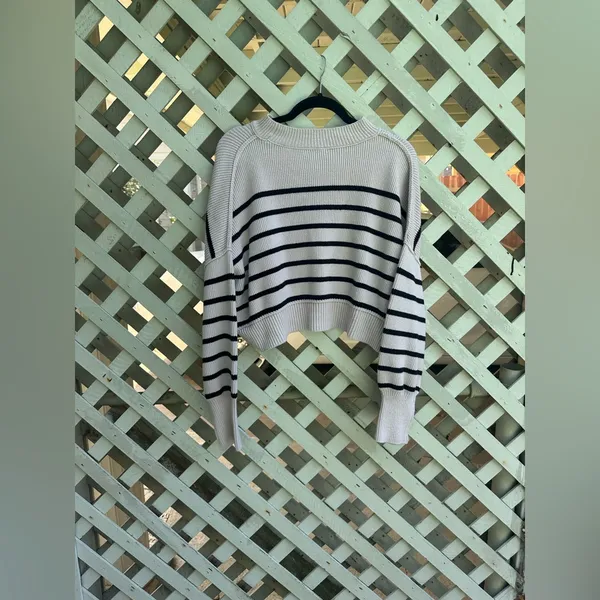 free people Easy Street Stripe Crop Pullover - Image 8