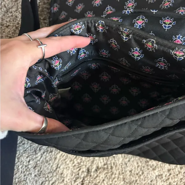 Vera Bradley Black Quilted crossbody purse and wallet - Image 3