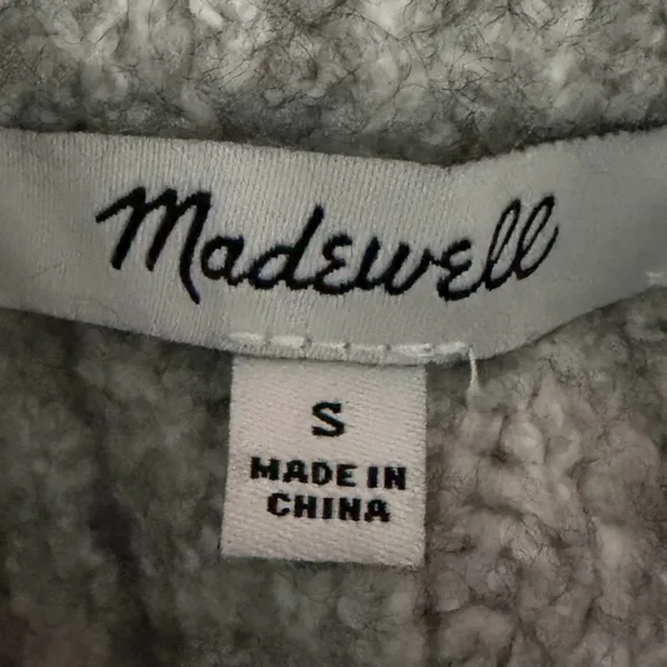 Madewell Light Gray‎ Cotton Blend Crew Neck Sweater Size Small EUC - Image 5