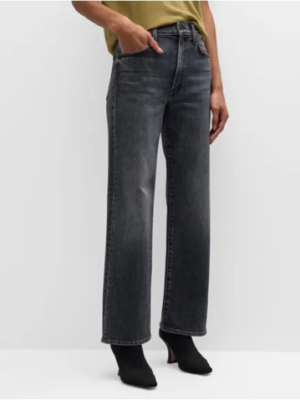 MOTHER‎ Superior The Rambler Zip Flood Outta Sight Jeans In Charcoal Womens 27 - Image 2