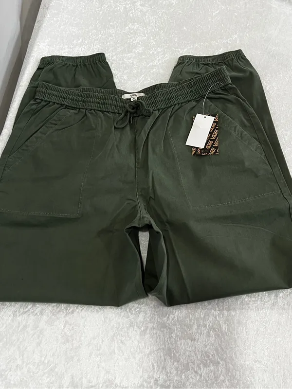 Vans Chamber II Jogger Women's Elastic Waistband Army Green Size XL Cotton Blend - Image 9