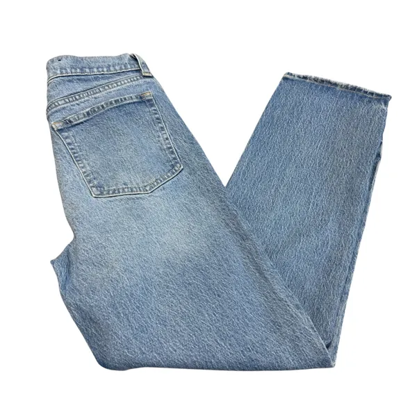 GAP Cheeky High Rise Straight Leg Jeans Women's 6/28 Light Wash Button Fly Ankle - Image 4