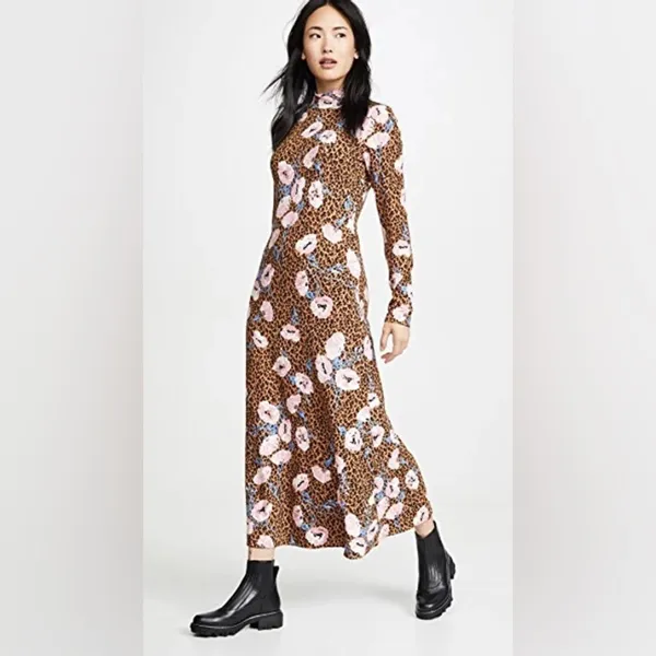 Free People Retro Romance Mixed Print Long Sleeve Dress - Image 5