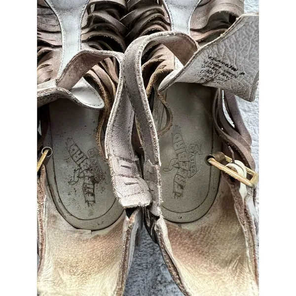 Freebird By Steven Arrow Women's Brown Leather Sandals Size 9 - Image 7