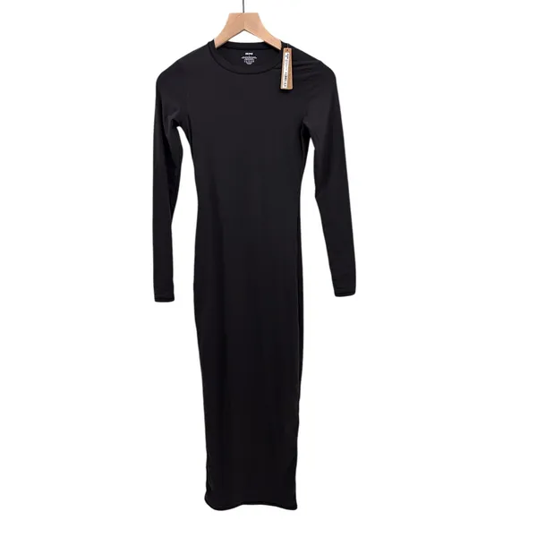 SKIMS Fits Everybody Crew Neck Long Sleeve Maxi Dress Black S NWT ( sold out) - Image 7