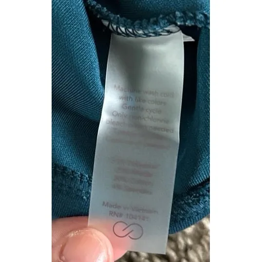 Calia Women's blue green 1/4 zip cropped‎ athletic pullover top size small - Image 12