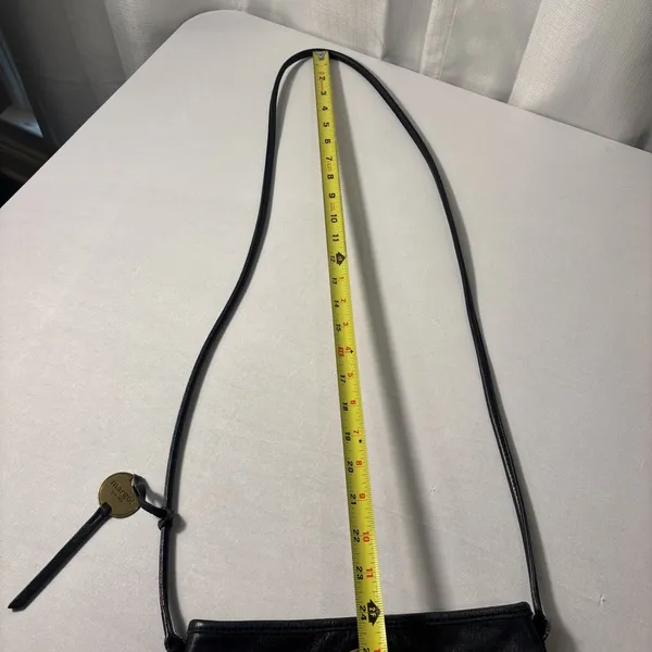 Margot‎ New York Womens Crossbody Purse Black Leather Zip Top Turn Lock Pocket - Image 12