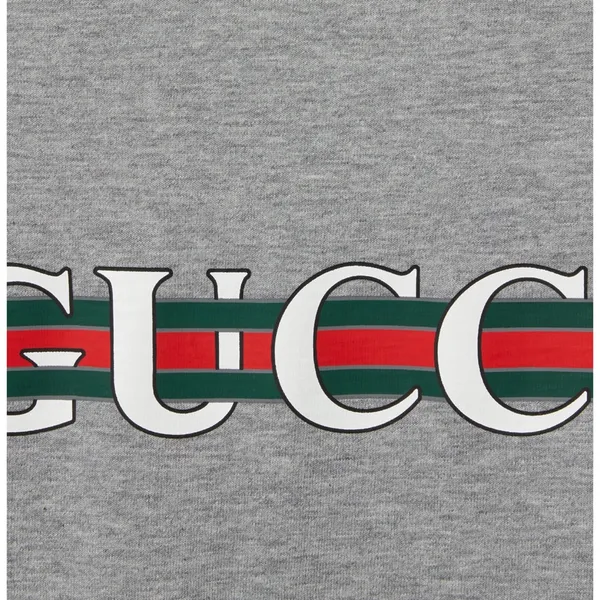 GUCCI logo web stripe printed tee shirt top - Image 5