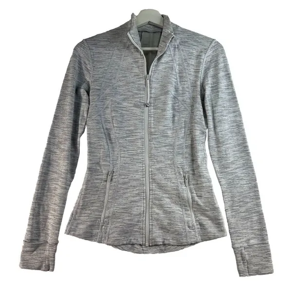 Lululemon Size 6 Define Jacket Space Dye Camo White Silver Spoon Luon‎ Stretch - Image 4