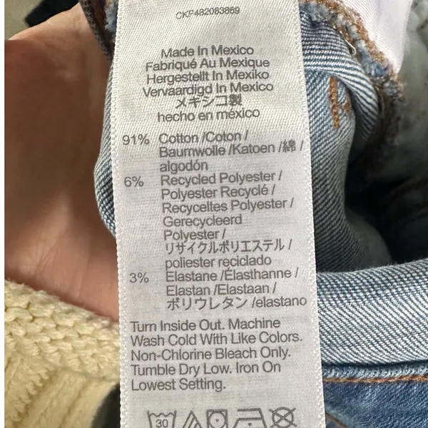 Madewell Kick Out Full Length Jeans Light Indigo‎ Blue Mid Rise Flare Size 24 - Image 7
