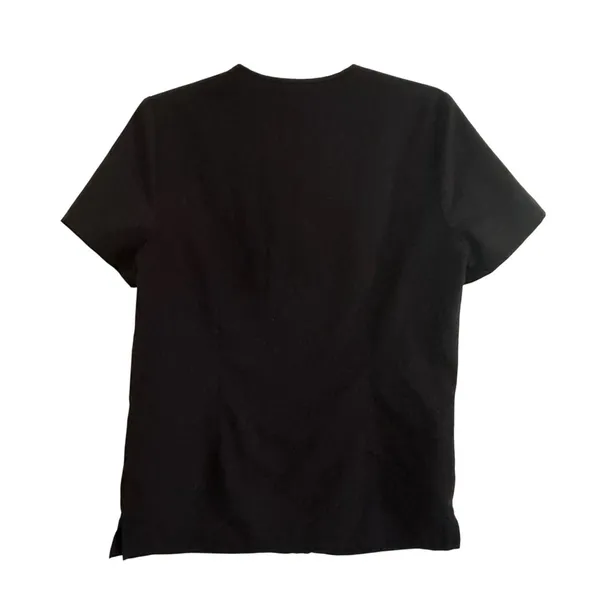 FIGS Casma Pocket Scrub Top Black Large V-Neck Technical Collection Women's Sm - Image 3