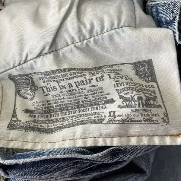 Levi’s 501 SZ W27 L27 Patchwork Jeans Ragged Lands Button-Fly Distressed Frayed - Image 12