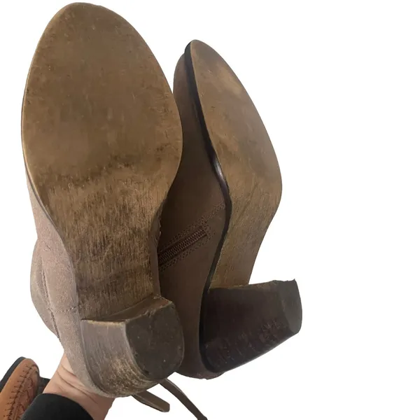 Steve Madden Women's Size 8M Milaan‎ Suede Brown Heeled Booties Boots - Image 9