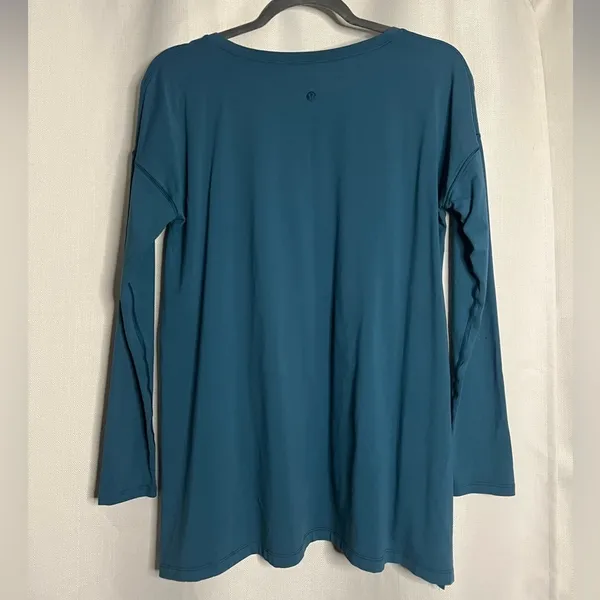 Lululemon Hit Unwind Long Sleeve Shirt in Tomic Teal 4 - Image 5
