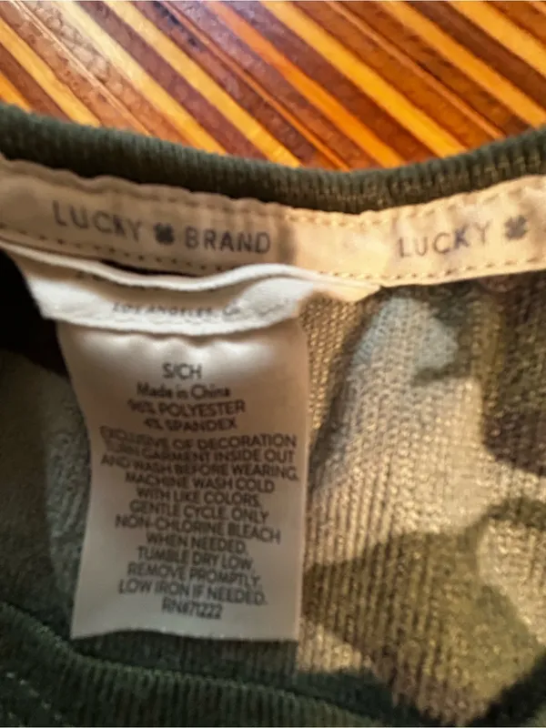 Lucky Brand Green Camo Short Sleeve Tee - Image 6