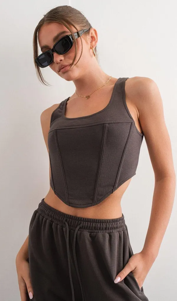 Isabelle’s Cabinet Pretty Garbage Cropped Corset & Jogger Set - Image 3
