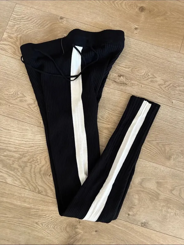 Varley Aiden Rib Knit Leggings, Black, size Medium, NWOT Display - Image 7