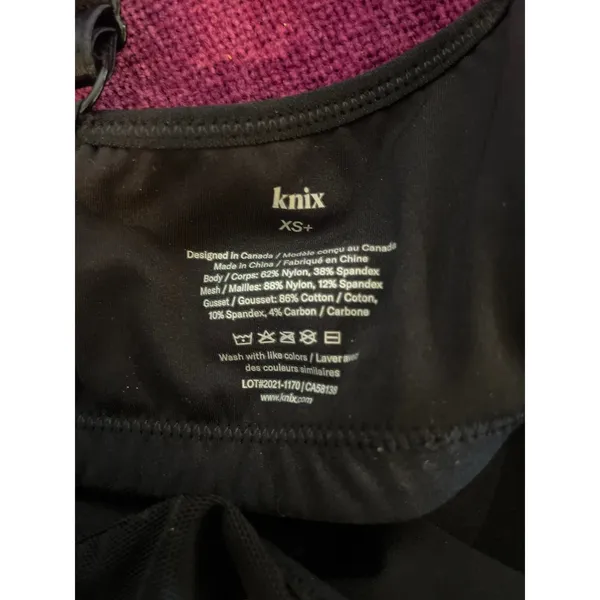 KNIX Deep V Bodysuit with Sheer Cups and Panels Black Size XS - Image 5