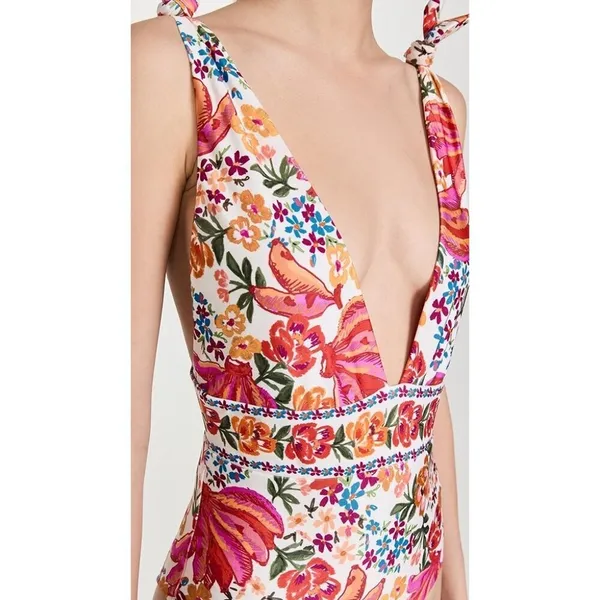 💕FARM RIO💕 Spring Bananas One Piece Swimsuit ~ Spring Bananas Print XS NWT - Image 4