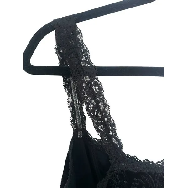 White‎ House Black Market WHBM Velvet Floral Tank Large Lace Whimsigoth Grunge - Image 4