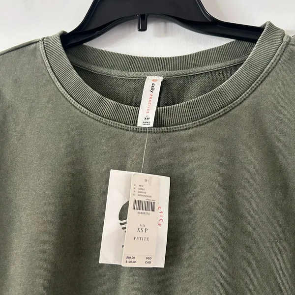 Anthropologie Daily Practice Washed Tunic Moss Green Dress NWT Size XSP - Image 4