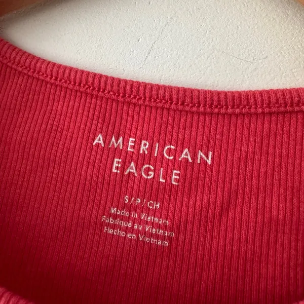 American Eagle Ribbed‎ Baby Tee - Image 4