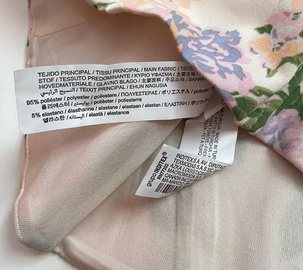 ZARA Cream and Pink Floral Corset Top - Image 9