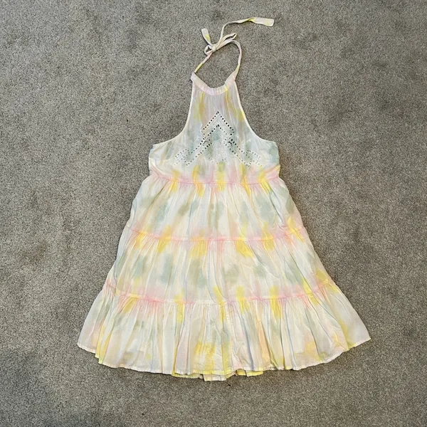 URBAN‎ OUTFITTERS head in the clouds Tie Dye Tiered Halter Mini Dress XS - Image 4