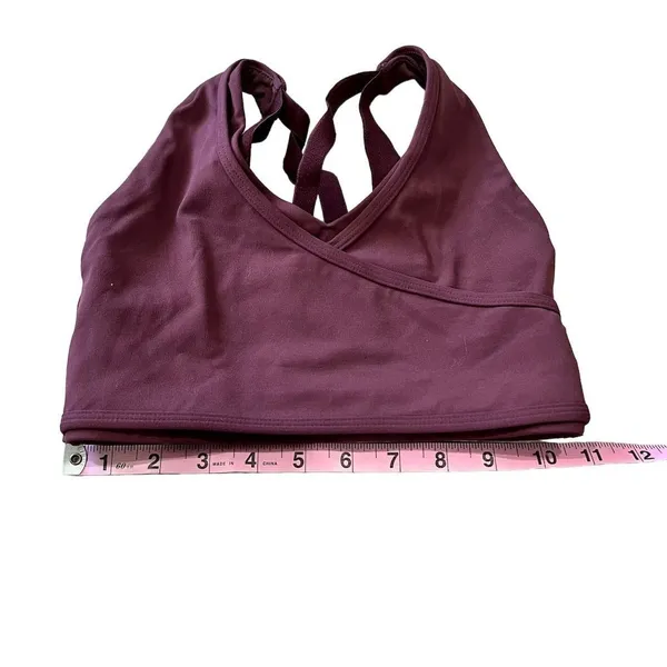 Gymshark Women's XS Purple Crossover Sports Bra Yoga Gym Activewear - Image 4