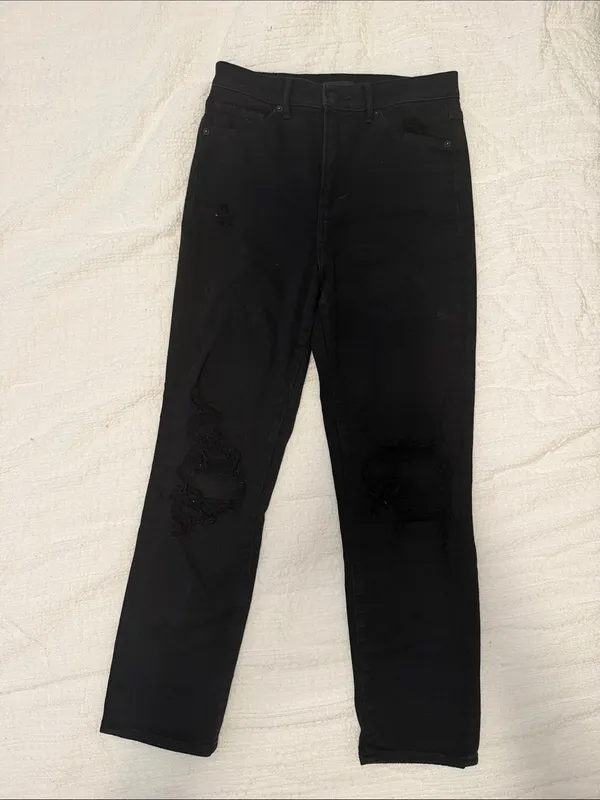 Express Black Ripped Skinny Jeans - Image 2