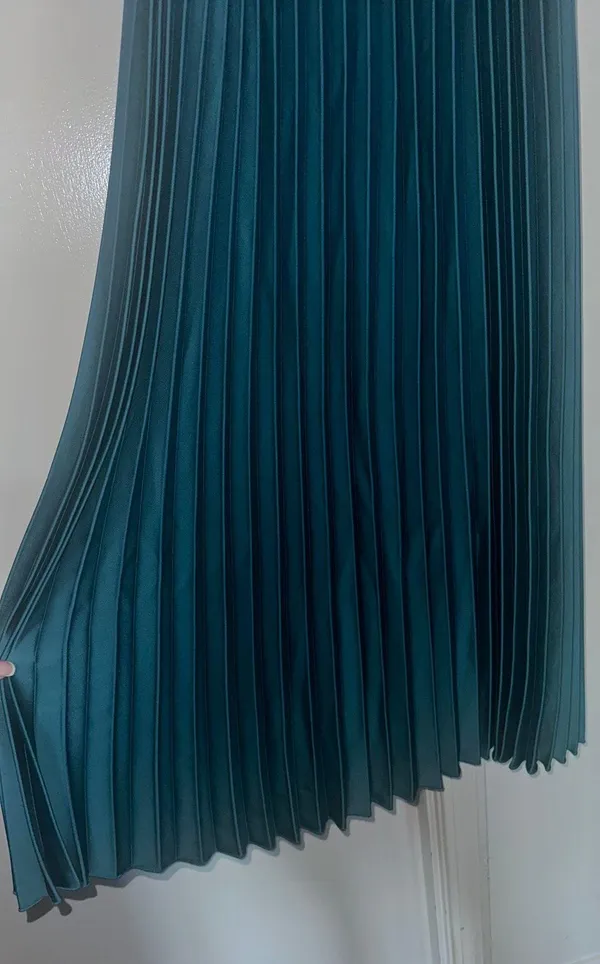 Sam Edelman Turquoise Pleated Midi Dress - Image 5