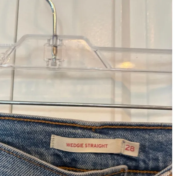 Levi's Wedgie Straight Leg Jeans Size‎ 28 - Image 6