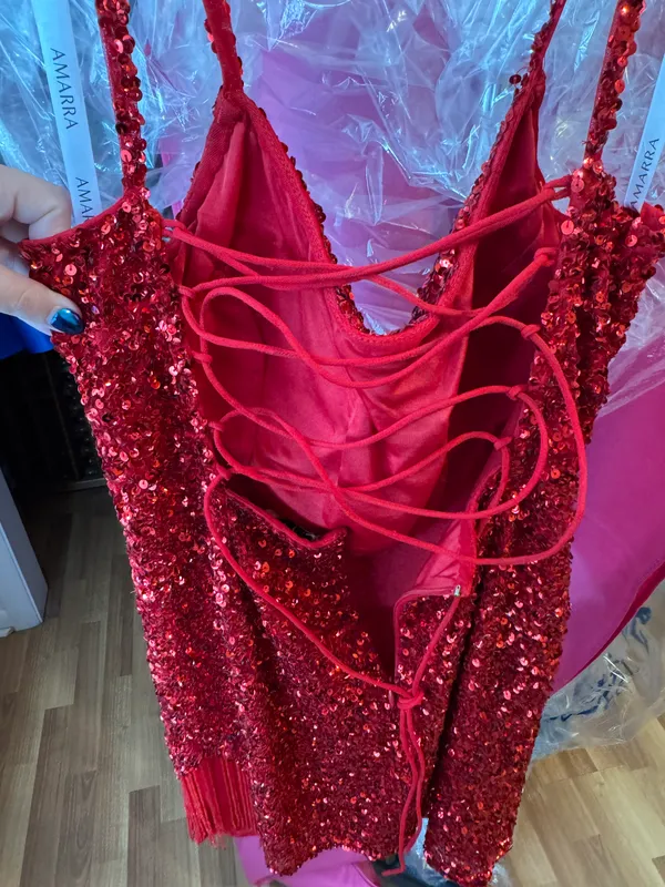 Amarra Homecoming Dress Red Size 12 - Image 4