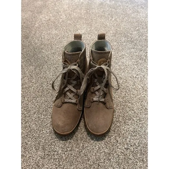 Merrell Tremblant Womens 7.5 Brown Leather Lace Up Wedge minimalist‎ Ankle Boots - Image 3