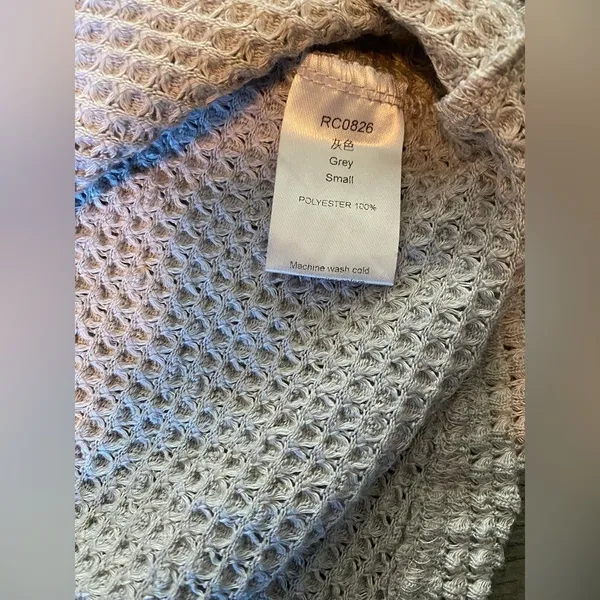 Babydoll Sweater Soft Comfy Women’s Small Grey - Image 2