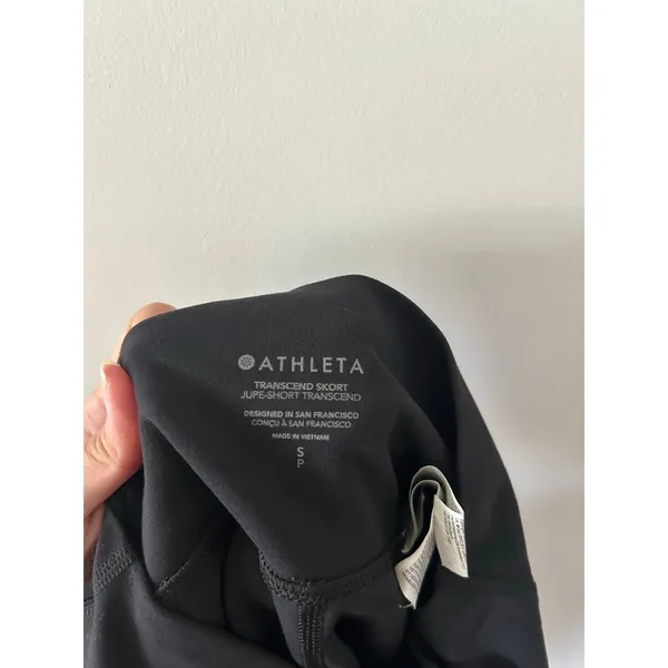 Athleta Transcend Black Ruched Athletisure Sporty Skort Size S - Image 4