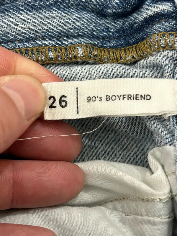PacSun 90s Boyfriend Light Blue Wash Baggy Straight Leg Denim Jeans Women 26x32 - Image 7