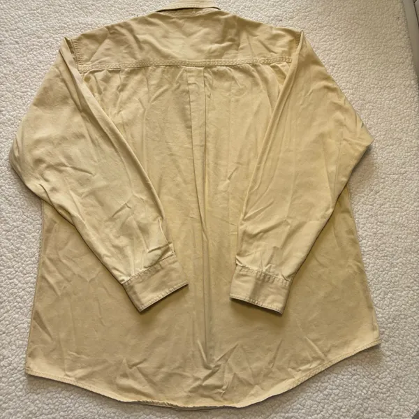 Club Room Light Yellow Button Down Casual Shirt Long Sleeves Streetwear Academia - Image 5