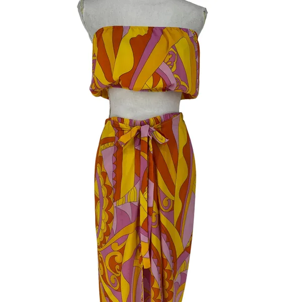 Show Me Your Mumu Caribbean Cocktail Limbo Pants Teeny Tube‎ Top Set S - Image 4