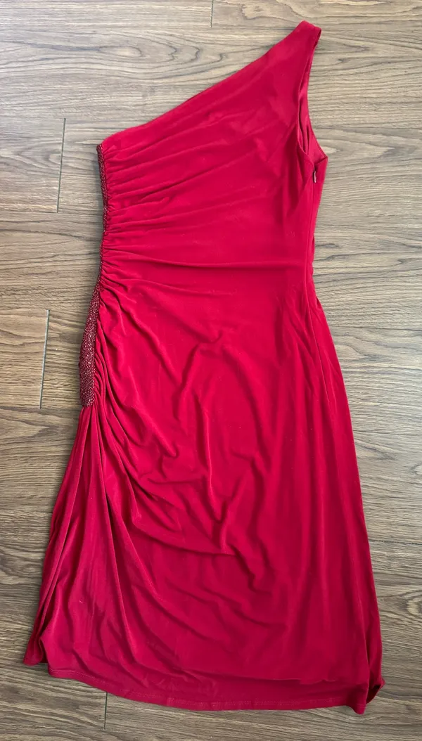 Laundry By Shelli Segal Women’s One Shoulder Beaded Cocktail Dress Size 8 - Image 5